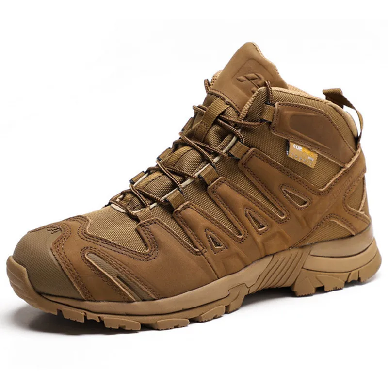 

Desert Tactical boots high quality Men Army fans combat training shoes outdoor anti-skid Wear resistant Hiking camping sneakers