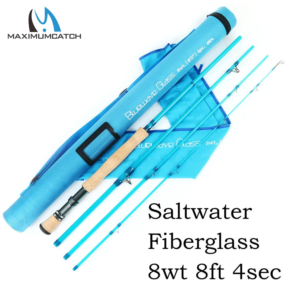 Maximumcatch Bluewave 8ft 8wt Saltwater Fly Fishing Rod Moderate Fast