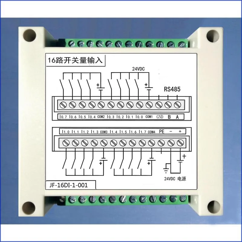 

16-channel Switch Input (photoelectric Isolation) Isolated 485 MODBUS Protocol Support Common Anode and Common Cathode