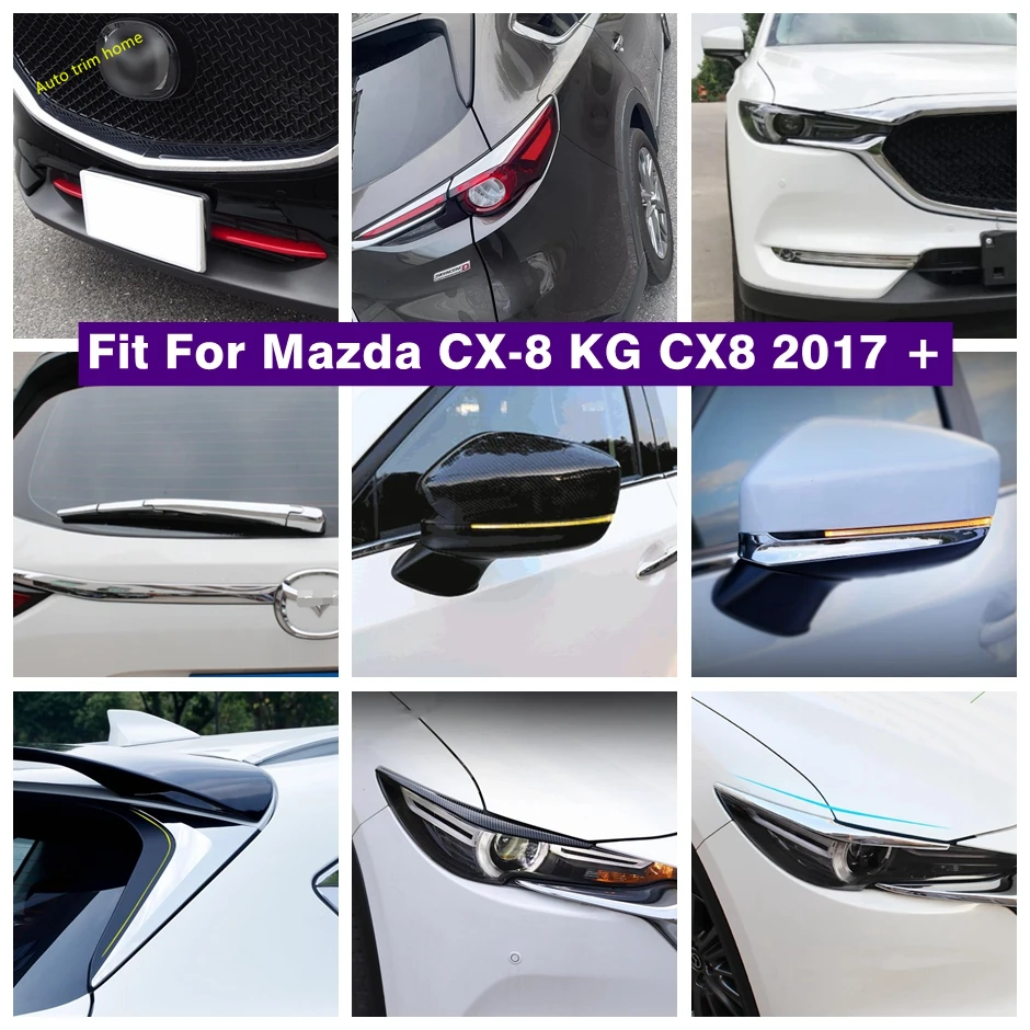 

Exterior Refit Kit Front / Rear Fog Lights / Grille Grill / Rearview Mirror Stripes Cover Trim For Mazda CX-8 KG CX8 2017 - 2021