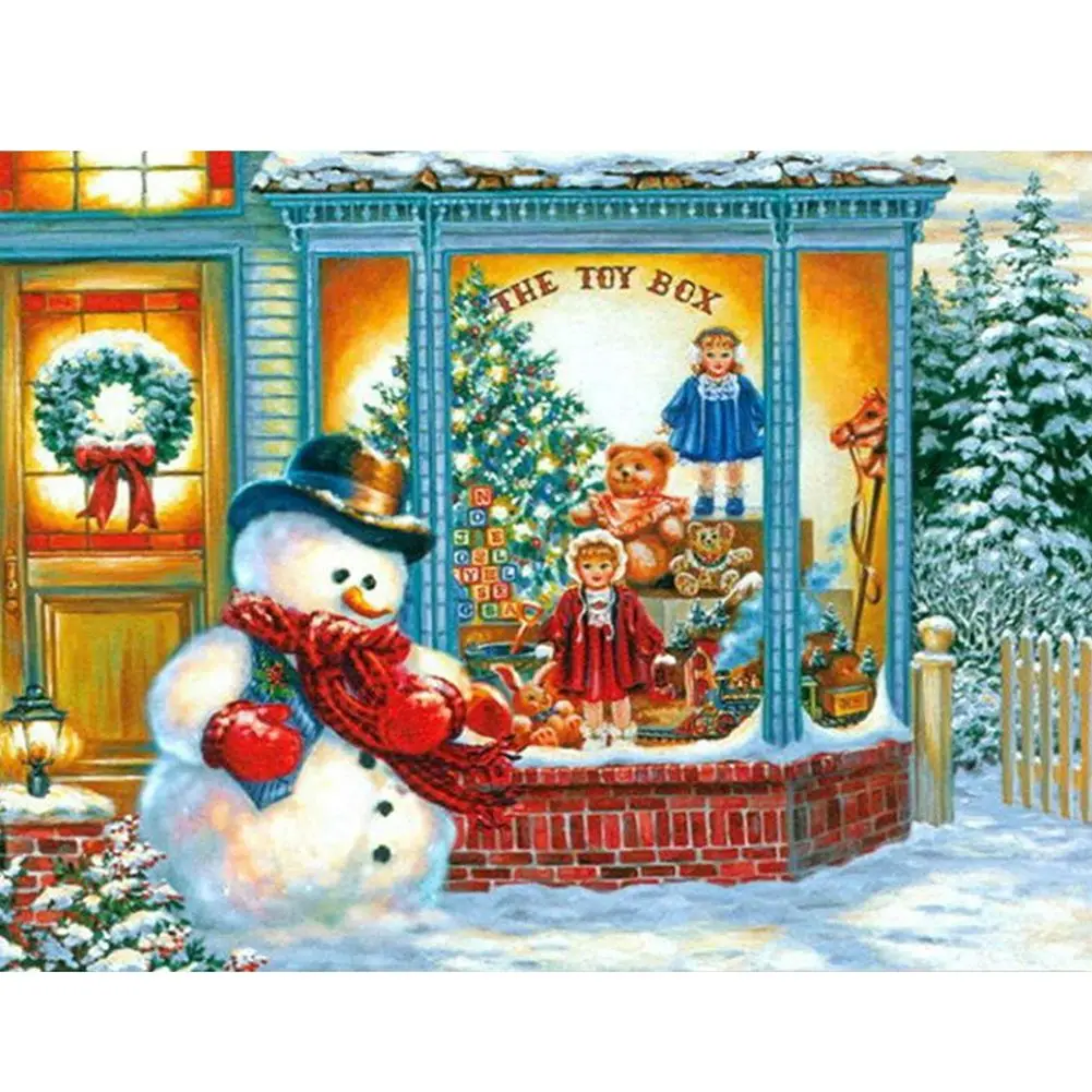 

DIY Diamond Painting Embroidery Santa Claus Watching The Children Outside The Window Painting Beautiful Handmade
