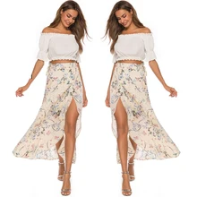 Летняя женская длинная юбка из Джерси, Женская юбка из полиэстера, подходит для различных стилей одежды, длина до щиколотки