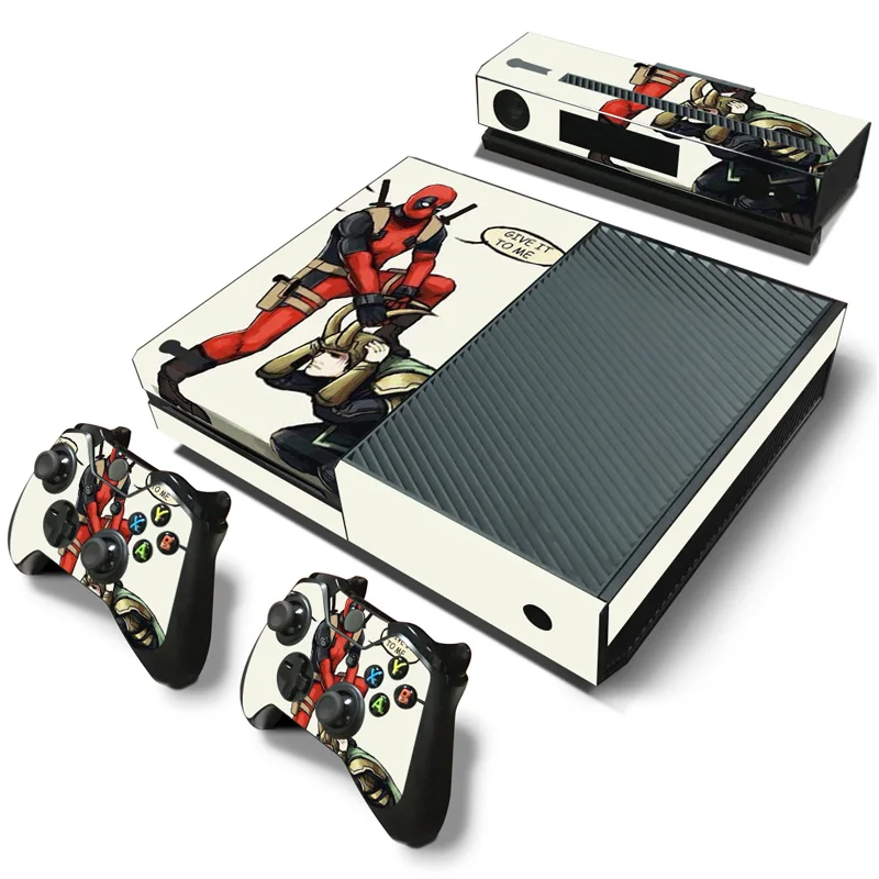 Marvel Spiderman Deadpool Sticker for XBOX ONE Skin Sticker Console and Controllers for XBOX ONE Gamepad Controller Decal 