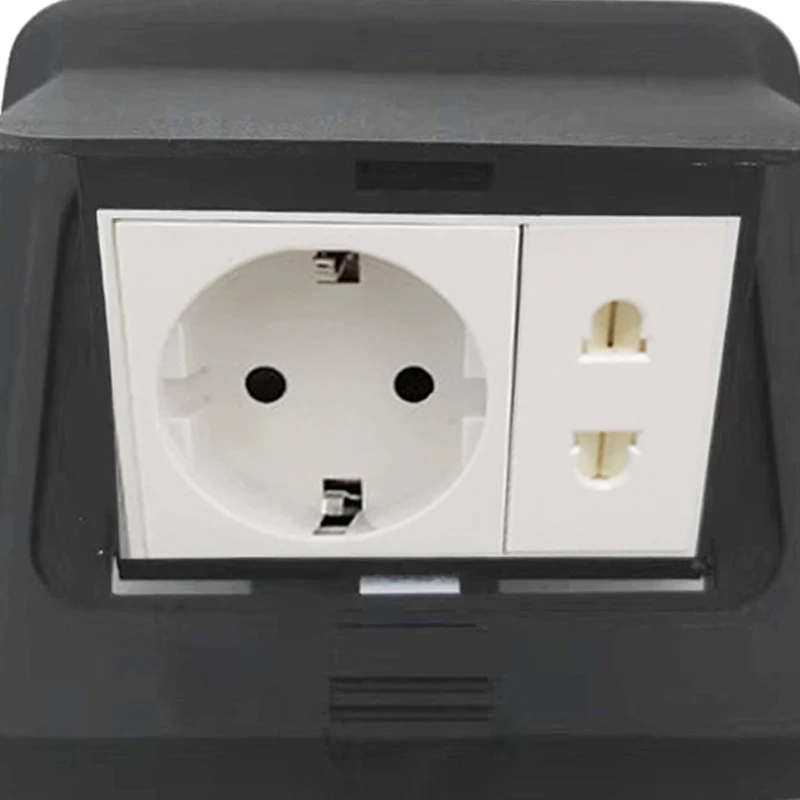EU-Multi-hole Socket Черная Европейская стандартная быстрая Выдвижная напольная Розетка с USB модулем компьютерный модуль многоярусная розетка - Тип: EU-Multi-hole Socket