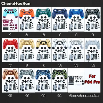 

ChengHaoRan Full Shell with Buttons Mod Kit For Sony PS4 Pro Slim 4.0 V2 JDS-040 JDM 040 Controller Housing Shell Case Cover