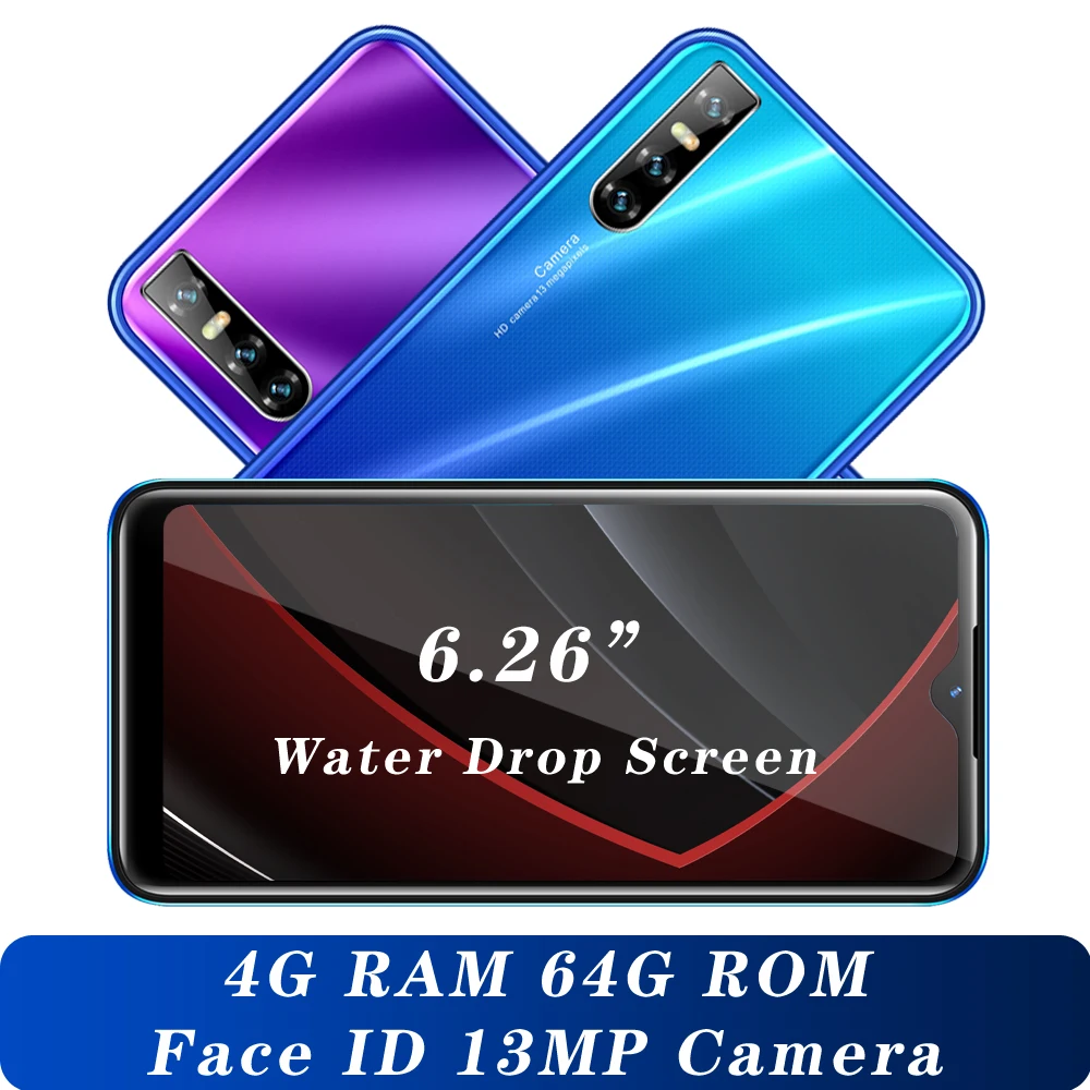 Android 5.1 MTK Quad Core Water Drop Screen K30 Pro Smartphones Face ID Unlocked Celulares 4G RAM 64G ROM Cellphone Mobile Phone | Мобильные