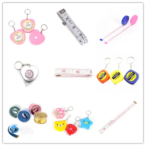 Portable Mini Measuring Tape Measure Retractable Metric Belt Colorful Ruler Centimeter Inch Children Height Ruler