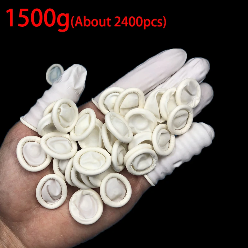 

1500g Disposable Latex Rubber Gloves Natural Anti-static Finger Cots Portable Multifunction Fingertip Protective Gloves Tools