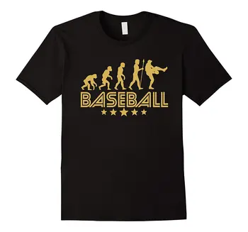 

Baseball Evolution Retro Style Graphic T-Shirt Hip-Hop Simple Splicing Tee Tops Shirt Colour Funny Printed Shirts for Men