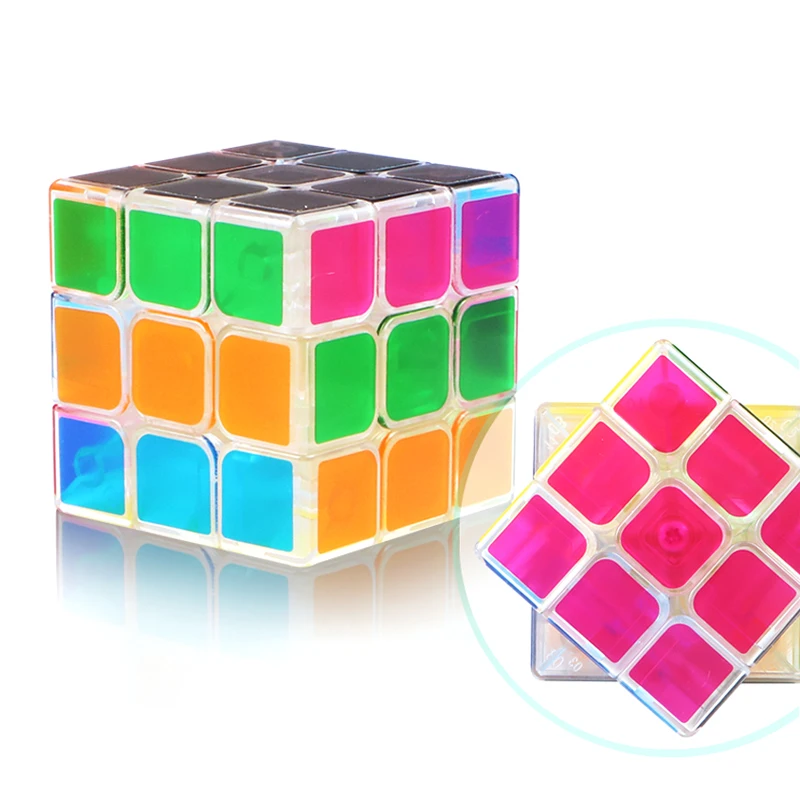 

QIYI Transparent 6.0CM 3x3x3 Cube Professional Speed Cube Magic Puzzle antistress For Neo Cubo Magico Children Education toys