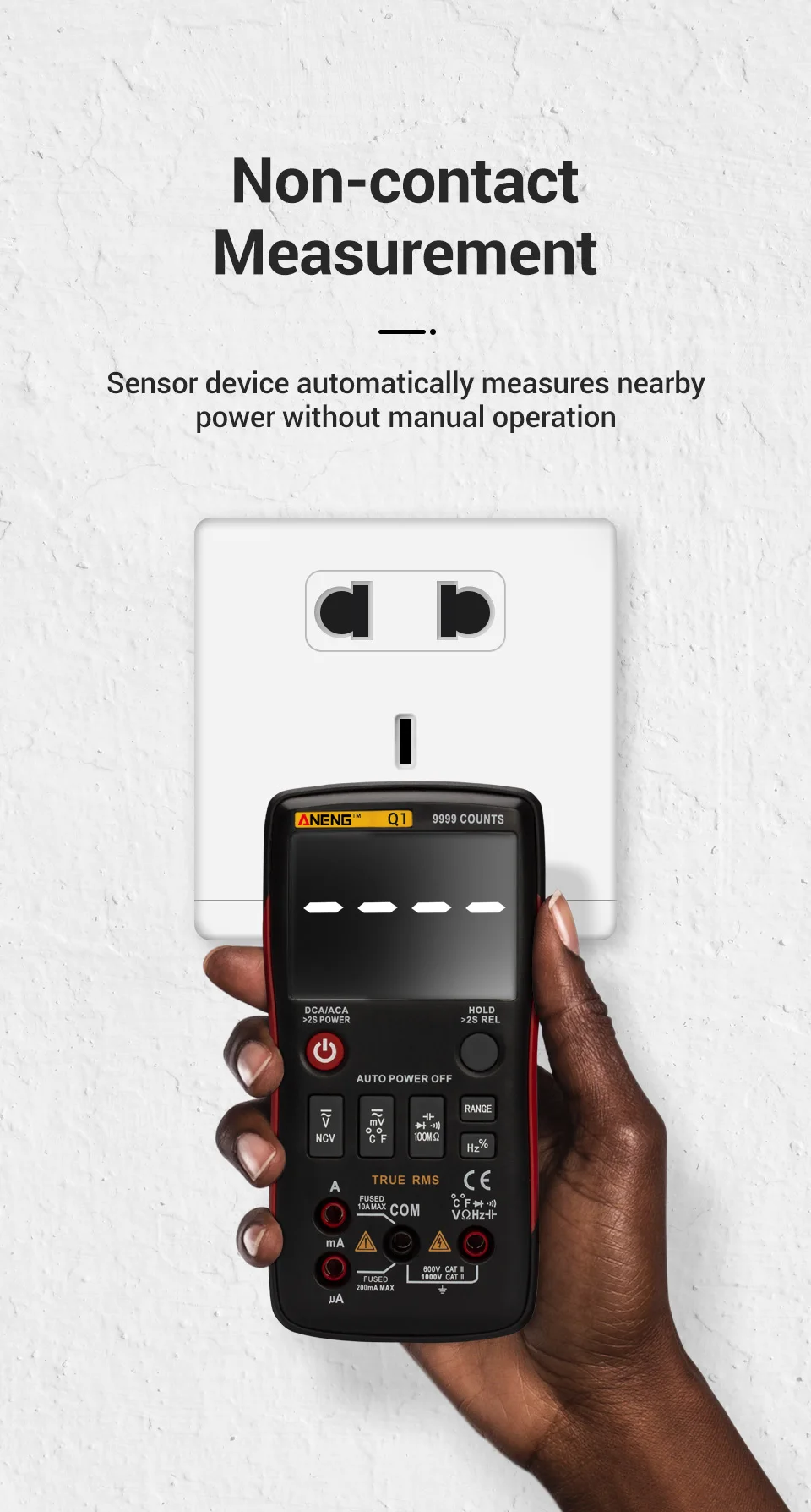 RMS Multímetro Digital automotive electrical testers comprobador dmm tester transistor