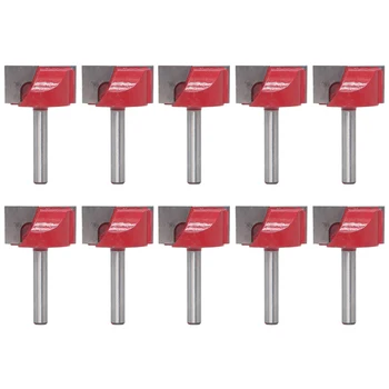 

10Pcs 30mm Wood Router Bit 6mm Shank Carbide End Mill CNC Router Bit Bottom Cleaning Milling Cutter