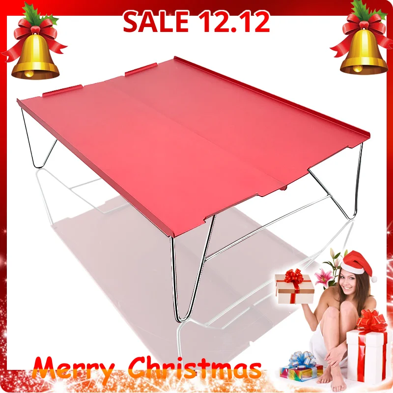

3PCS Mini Outdoor Folding Table Portable Ultra-light Aluminum Alloy Collapsible Camping Fishing Desk