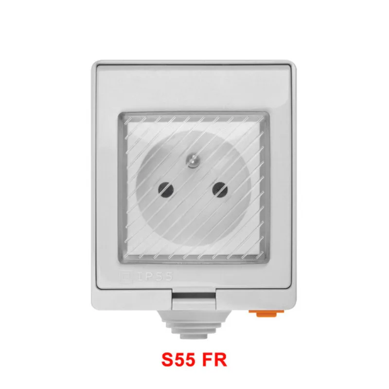 S55TPE(FR) SONOFF S55 Wi-Fi умная водонепроницаемая розетка Голосовое управление Совместимо с Alexa Google Home US/UK/DE/FR/AU/ZA Технические характеристики - Цвет: S55TPE(FR)