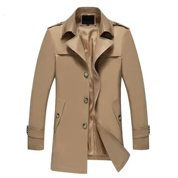 

2019 new arrival autumn high quality casual trench coat men,men's fashion khaki jackets ,plus-size M-4XL, 6728