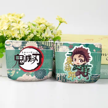 

1PCS Anime Demon Slayer Kimetsu No Yaiba Hatsune Miku Cute Shiba Inu Cartoon PU Leather Coin Purse Boys Girls Mini Zipper Wallet