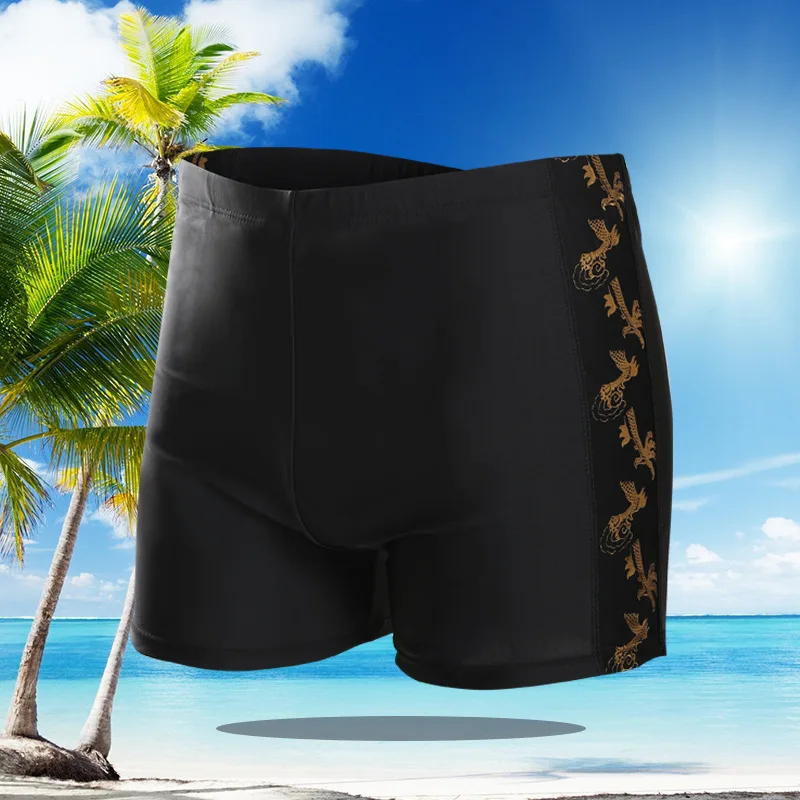 

Hot Selling Swimming Trunks Men's Swimming Trunks Men Quick-Dry-Style Large Size Hot Springs Beach Plus-sized Swimming Trunks