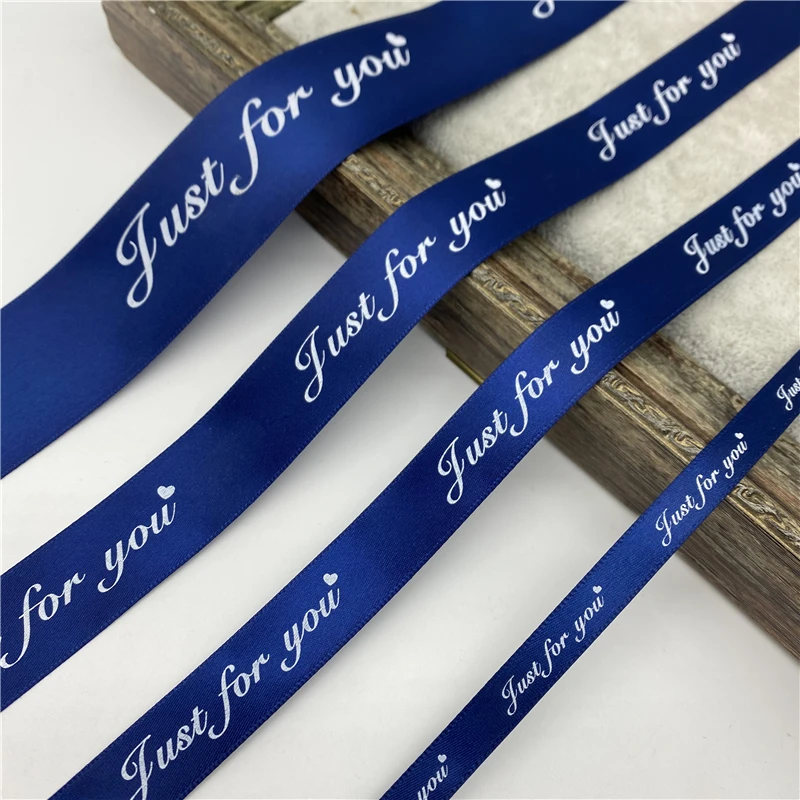 Printed "Just For You" Design Polyester Ribbon Romantic Gift Packaging Belt For Wedding Christmas Decoration 10/20/25/38mm ribbon decoration,ribbon supplies,christmas ribbon,wrapping ribbon,polyester ribbon