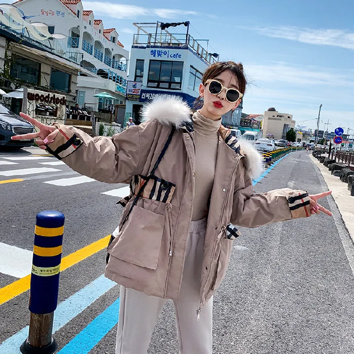 

2019 Winter New Style Korean-style-Style Mixed Colors Casual Short Hong Kong Style Students down Jacket Cotton-padded Clothes Co