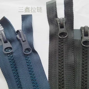 

8PCS/LOT Long PLASTIC Ykk Zipper BLACK BLUE Two WAY Double END Slider Puller FASTENERS Sewing Accessories JACKET COAT Clothes
