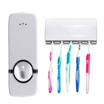 

Fully Automatic Toothpaste Squeezer Toothpaste Dispenser/Sanitary Ware ya gao jia/xi bi Washing Set Dustproof Toothbrush Holder