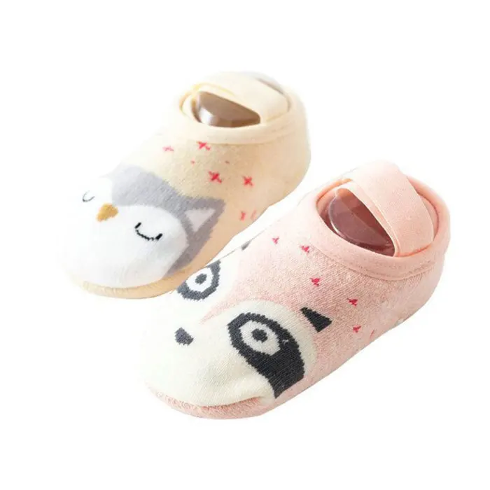 Newly 1 Pair Baby Kids Non-slip Floor Socks Shoes Soft Cute Breathable Warm for Home BFE88