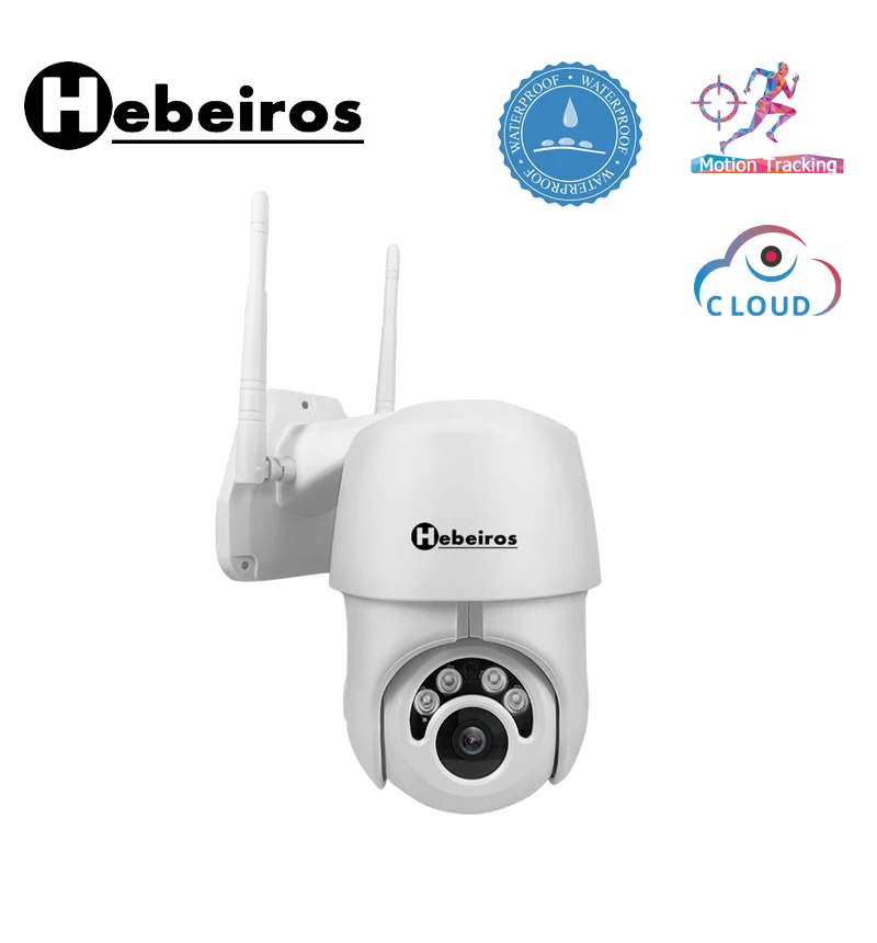 

Hebeiros IP66 Waterproof HD 1080P P2P Onvif WiFi IP PTZ Camera Intelligent Auto Tracking AP Hotspot CCTV Security Camera