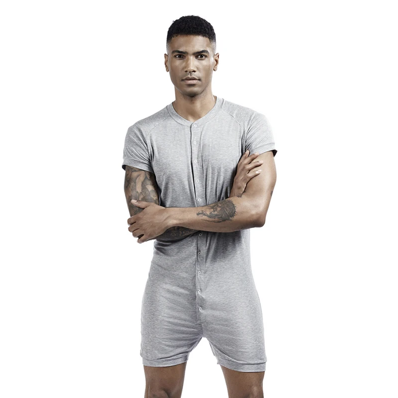 New Men's Bodysuit Bodywear Tank Top and Shorts Set Tight Sexy Jumpsuit fashion vest