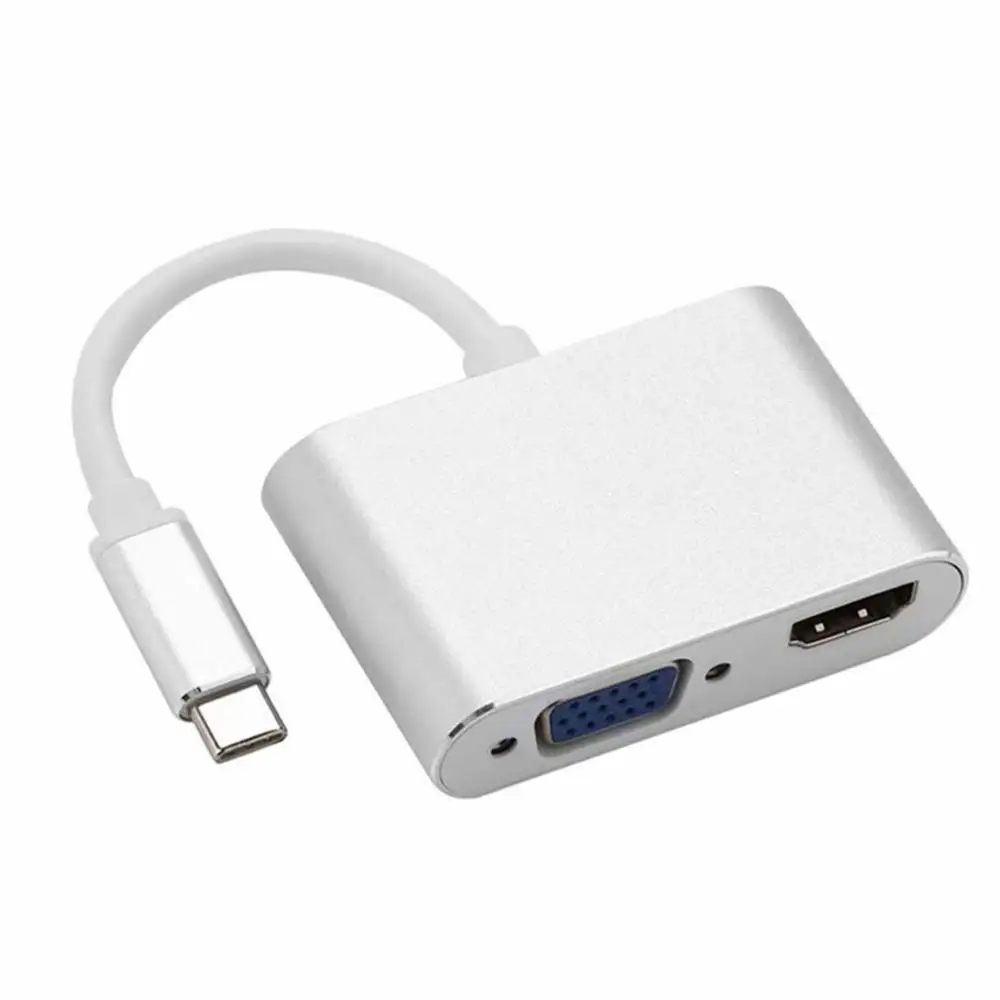 Тип с разъемами типа C и Hdmi преобразователь аудиовизуальных систем Hd 2-в-1 Usb3.1 к конвертеру Hdmi компьютер внешние аксессуары
