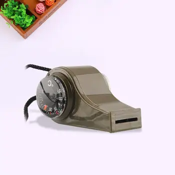 

Outdoor Tool 3 in 1 Thermometer Compass Hiking Survival Gear Camping 3 in 1 Whistle
