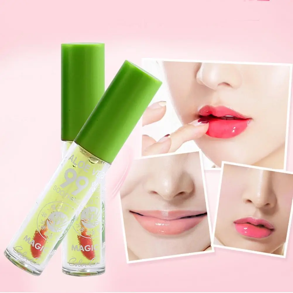 Aloe Vera Lip Gloss Colour Changing Long Lasting Moisturizing Lipstick Balm New Can Be Used As A Background Color