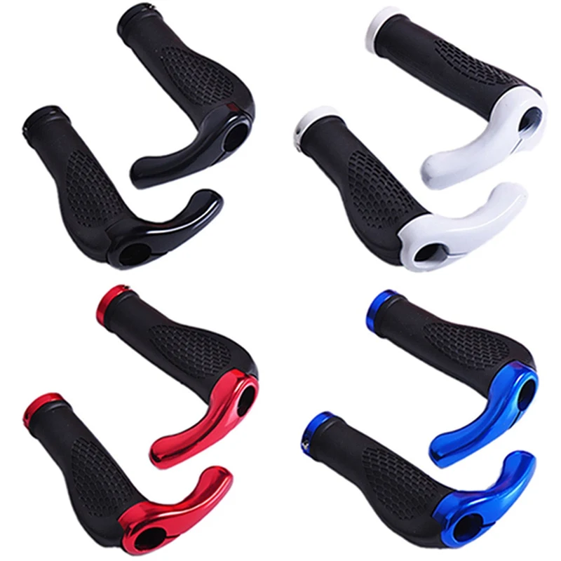 Cycling Handle Grip Bar End Durable Anti-slip Rubber Aluminum Alloy MTB Mountain road Bike Bicycle lock-on Handlebar Cover