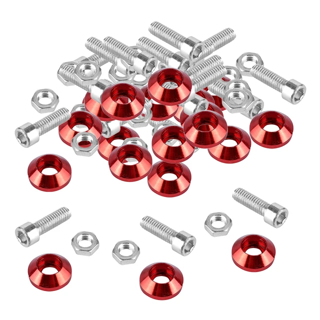 20pcs JDM Billet Aluminum Bumper & Fender Washer Kit - Engine Bay Dress Up Bolts