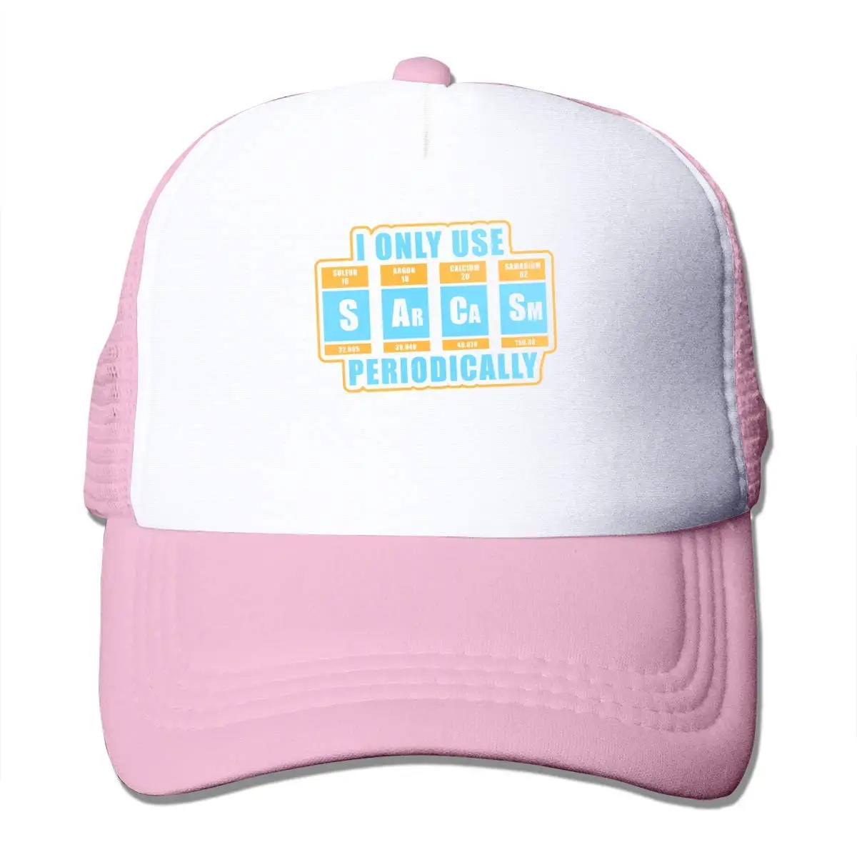 TSDFCI Используйте только сарказм, периодически сетчатая бейсболка, Кепка в Стиле Дальнобойщика розового цвета