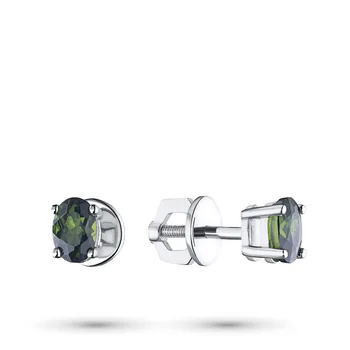

Pusety of silver with chrome diopside e0605ps04202571