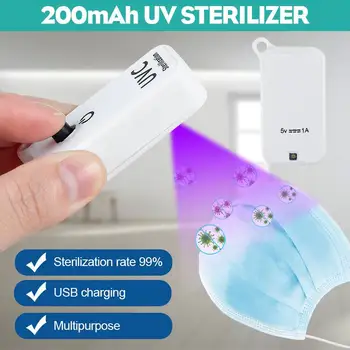 

USB Portable UVC Sterilizer Light Bactericidal Lamp For Phone Mask Ultraviolet Germicidal Sanitizer Disinfection Mite Eliminator