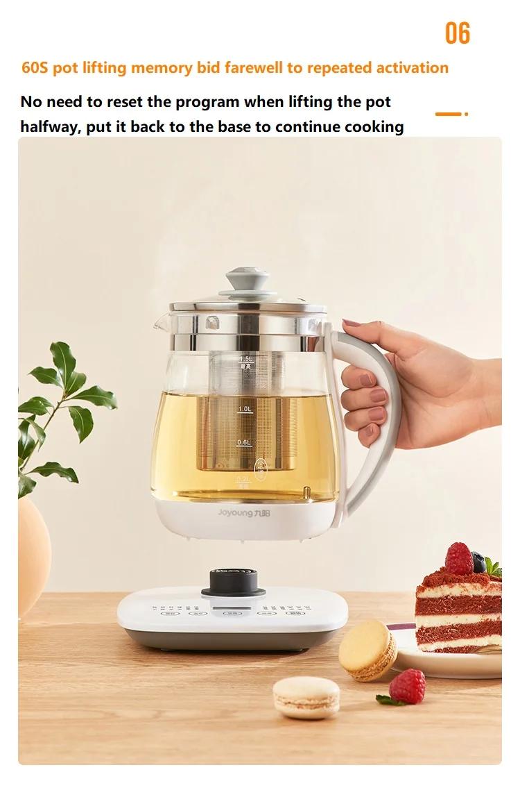 1.5L Electric Kettle Home Appliances Automatic Multicooker Health Preserving Pot Teapot Coffee Pot Dessert Maker 220V 3
