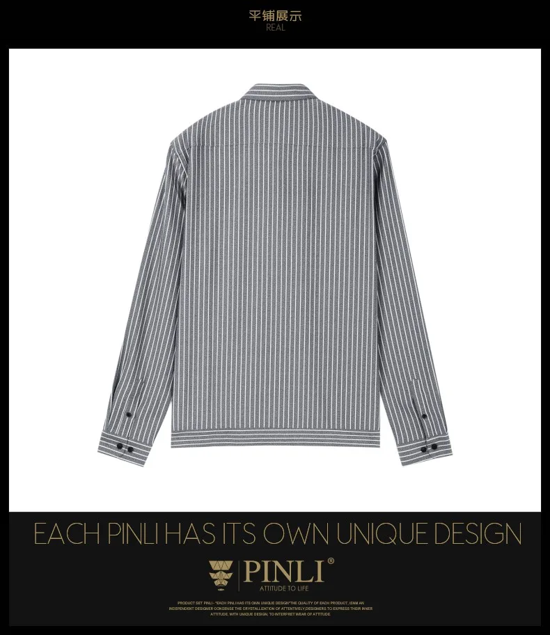 Blusas, повседневные рубашки, продукт, сделано, осень, новинка, мужская, для развития нравственности, рабочие, в полоску, для отдыха, с длинным рукавом, рубашка B193613341