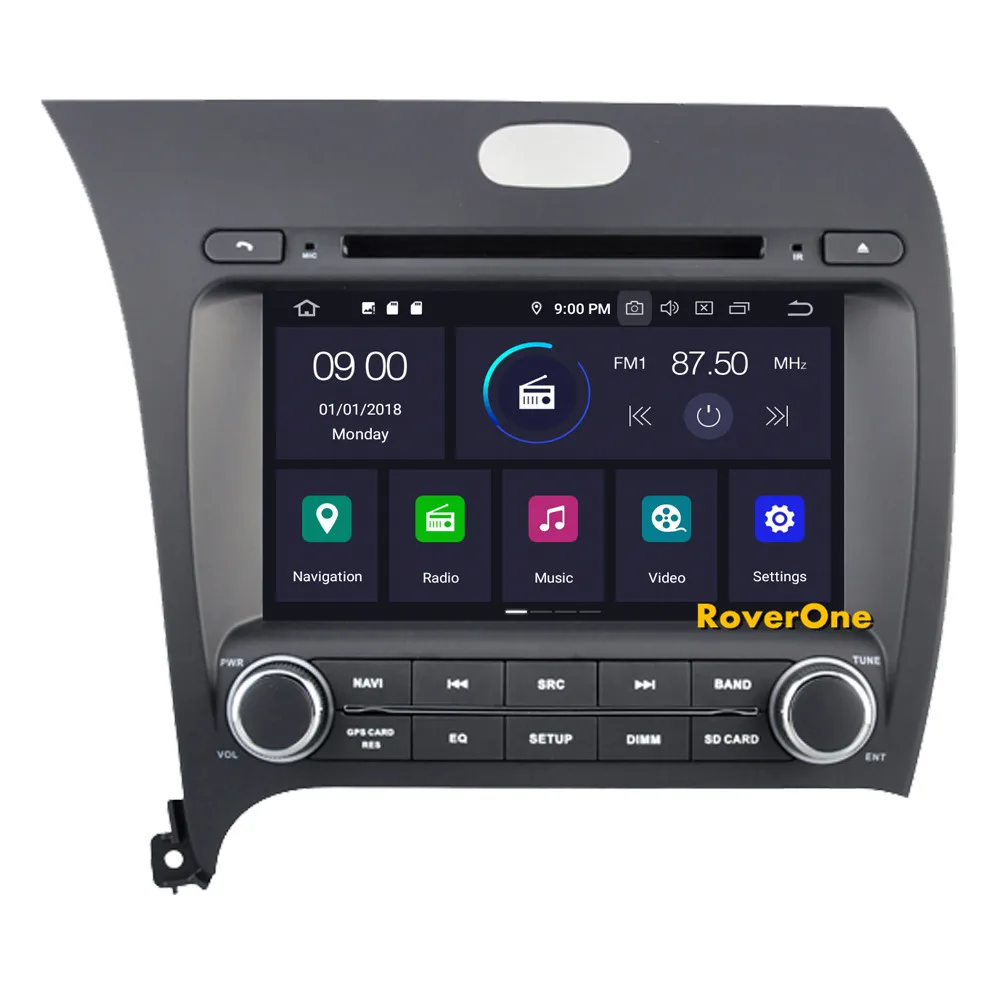 Perfect RoverOne Car Multimedia Player For Kia Cerato K3 Forte 2013+ Android 9.0 Autoradio GPS Navigation Bluetooth Radio Stereo DVD 4