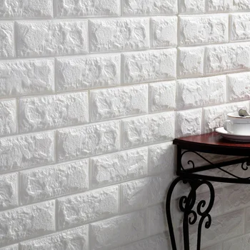 

Brick wall Stickers DIY 3D PE Foam Wallpaper Panels Room Decal Stone Decoration Embossed Self Adhensive 3D Brick Wall 70*77cm