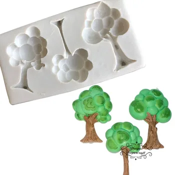 

Tree Cake Decoration silicone mold fondant mold cake decorating tools chocolate gumpaste mold candy molds Candle Plaster Mold