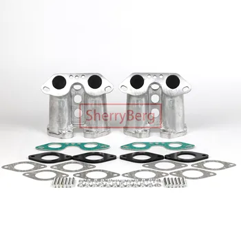 

SherryBerg FAJS Twin DUAL INTAKE MANIFOLDS KIT FOR PORSCHE 914 WEBER IDF DELLORTO DRLA EMPI NEW carbuettor CARB CARBURADOR CARBY