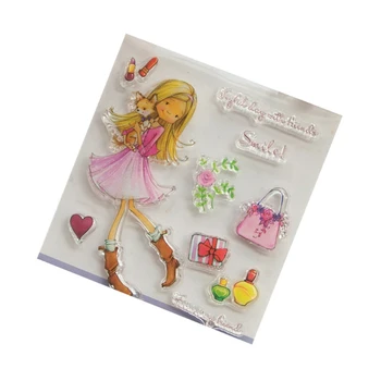 

Girl Bag Clear Silicone Seal Stamp For DIY Album Scrapbooking Photo Card Decor