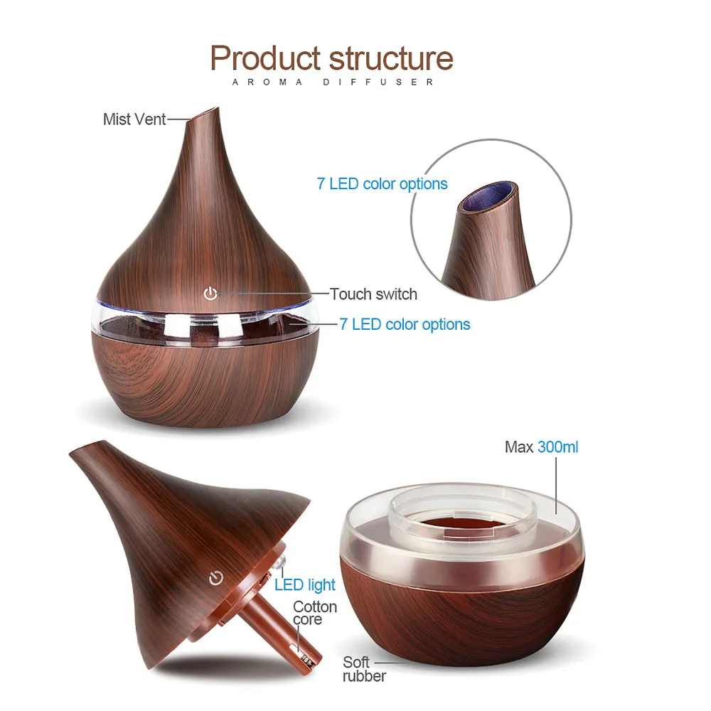 Увлажнитель воздуха Арома масло диффузор humidificador для дома и офиса difusor umidificador diffuseur huile essentiel aromaterapia