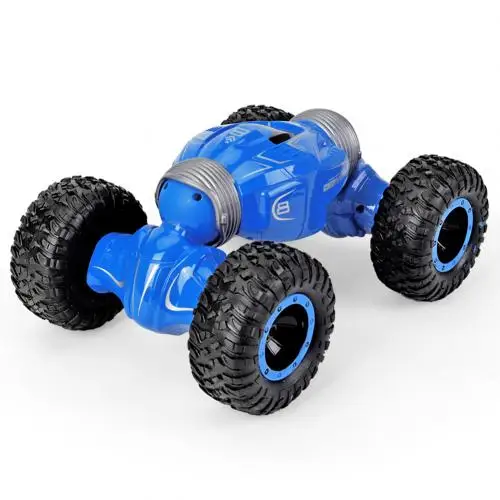 Q70 1/16 4WD двухсторонняя 2,4G RC трансформация вездеходный трюк автомобиль Дети Детская Радиоуправляемая машинка прекрасные подарки на день рождения игрушки - Цвет: Синий