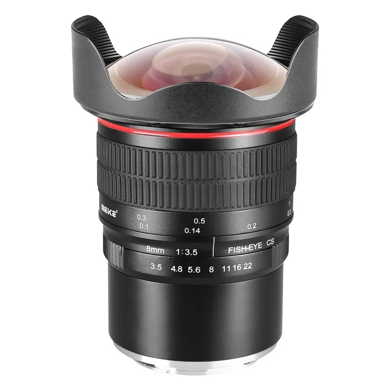 Объектив для фотоаппарата Meike 8 мм F3.5 Ultra HD рыбий глаз Nikon F Mount D7100 D5300 D750 D3100 D3200 D5100 D90