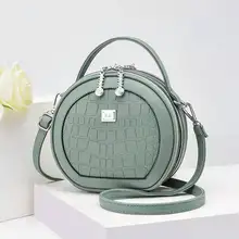 

Simple And Elegant Romantic Small Round Bag New Retro One-Shoulder Female Bag Stone Pattern High-Quality All-Match Lady Messenge