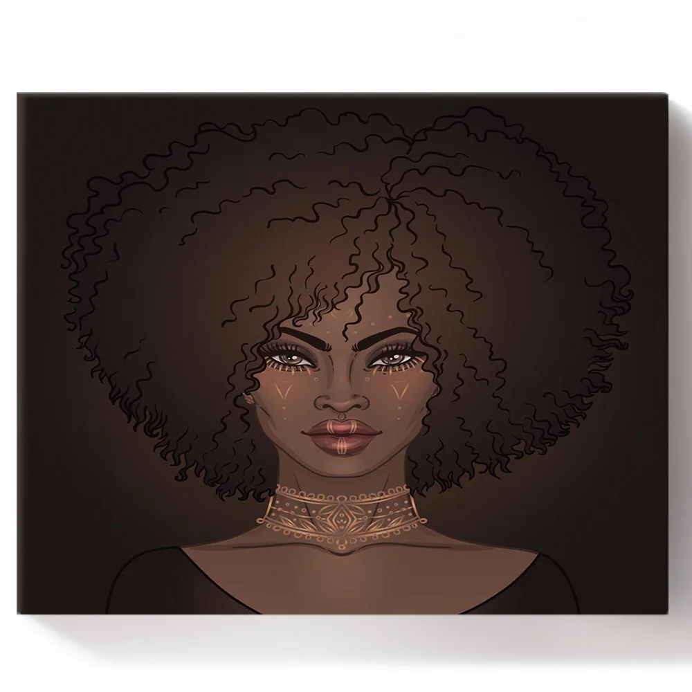 Paints By Numbers African Woman Pictures Oil Painting By Numbers Set Gift Coloring By Numbers