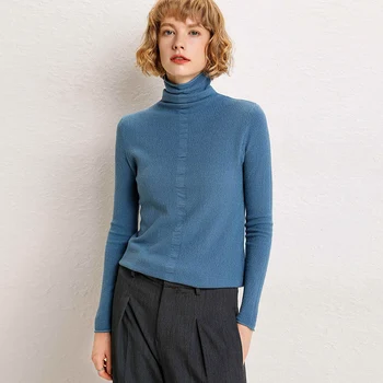 

Women's turtleneck sweater female autumn & winter high collar slim basic sweater pullover free shipping