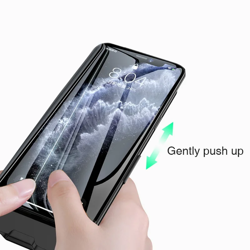 Чехол для зарядного устройства для iPhone 11 Pro Max, чехол для аккумулятора для iPhone 11 Pro, 8200 мА/ч, черный чехол для быстрой зарядки